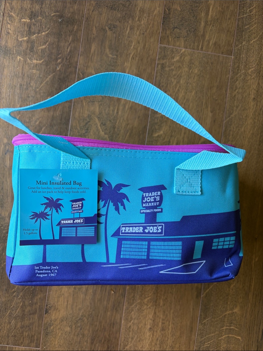 Trader Joe's Turquoise & Purple Mini Insulated Bag